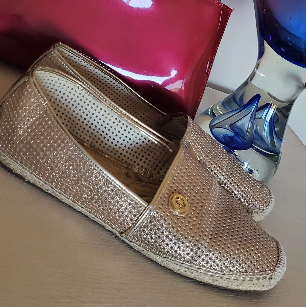 Michael Kors Gold Espadrille Flats
